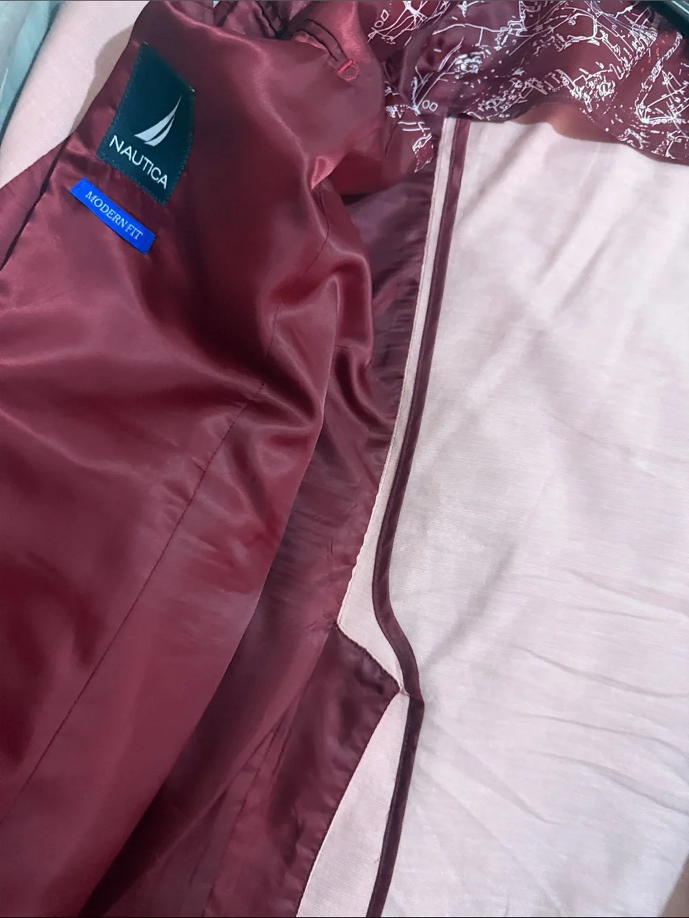 Nautica Pink Two-Button Men's Sport Coat 44L